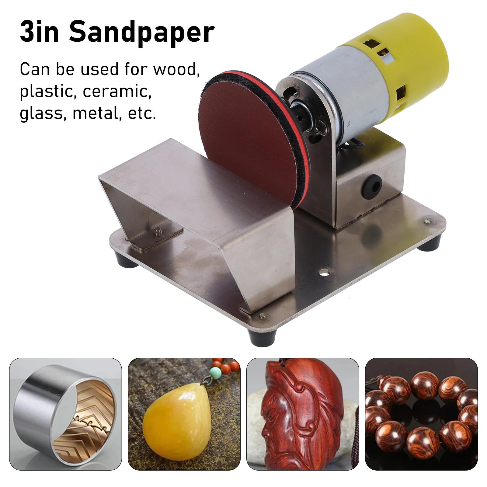 

Disk Sanding Machine Electric Disk Grinding Machine Electric Disc Grinder Polisher Sanding Machine 3in for Wood Plastic Glass AC