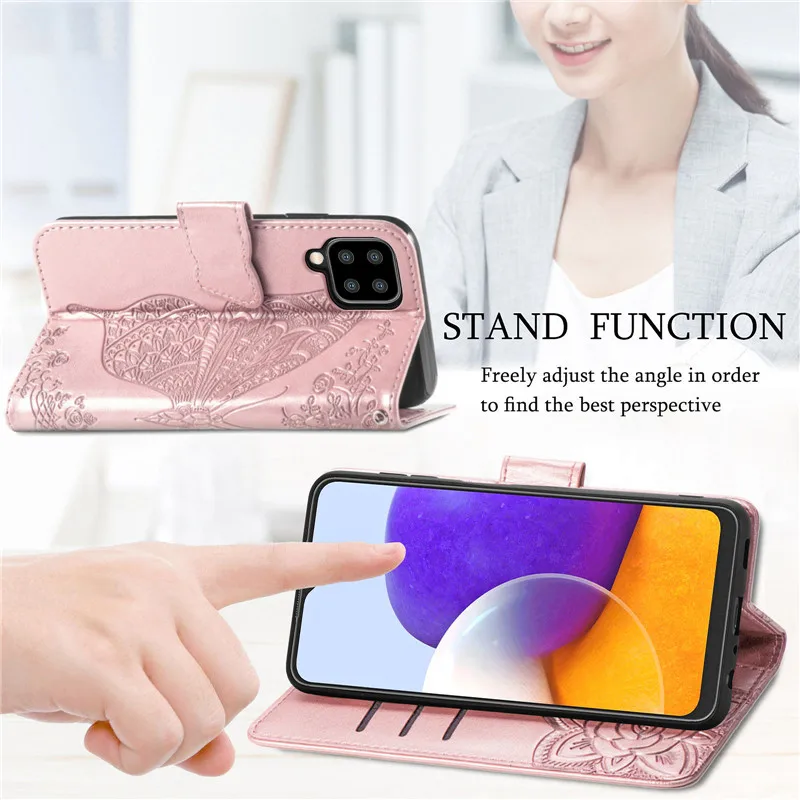 Leather Flip Case For Samsung Galaxy J4 J6 A8 Plus A7 2018 Note 8 9 S20 S21 FE S22 Plus Ultra J2 Core Grand Prime Wallet Cover