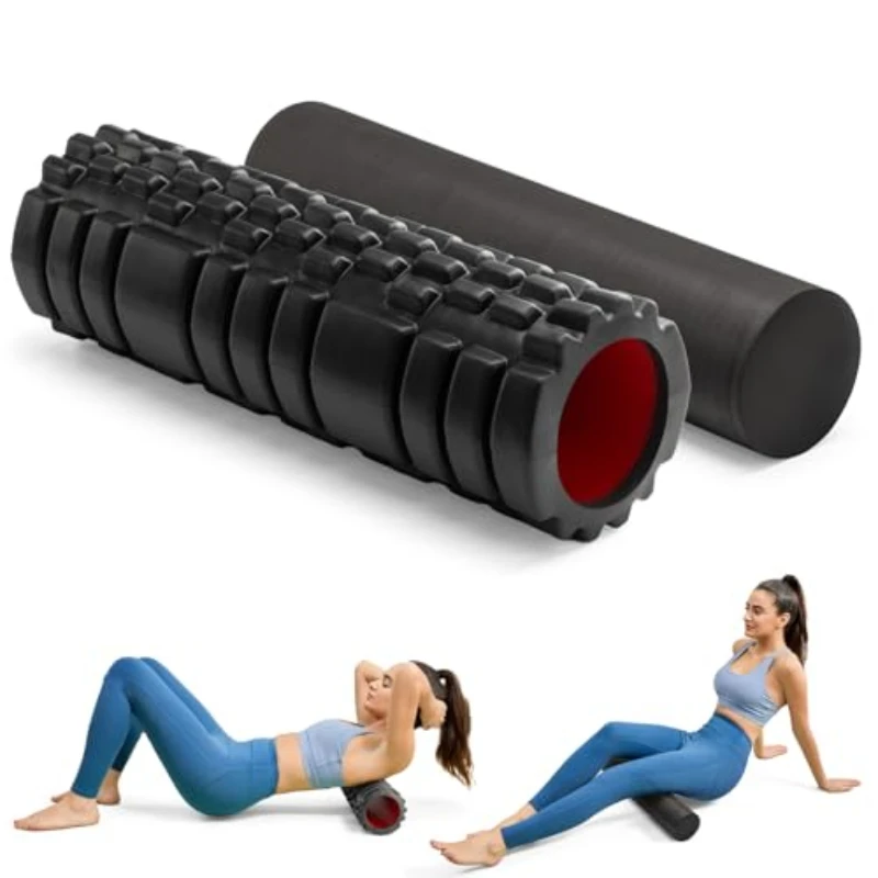 Foam Roller Yoga Column Fitness Yoga EVA Foam Roller Yoga Stick Deep Tissue Massage Roller, Suitable for Back/Waist/Leg Muscle