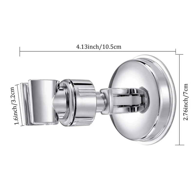 Universal Einstellbare Hand Dusche Halter mit Saugnapf 360 ° Rotation Chrome Plating Dusche Halterung Rack Bad Zubehör