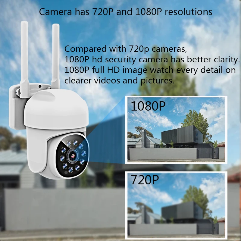 1080P 2MP Outdoor PTZ WiFi Tuya Smart Life Home Security Auto Tracking Human Detection Dome Camera CCTV Video Surveillance