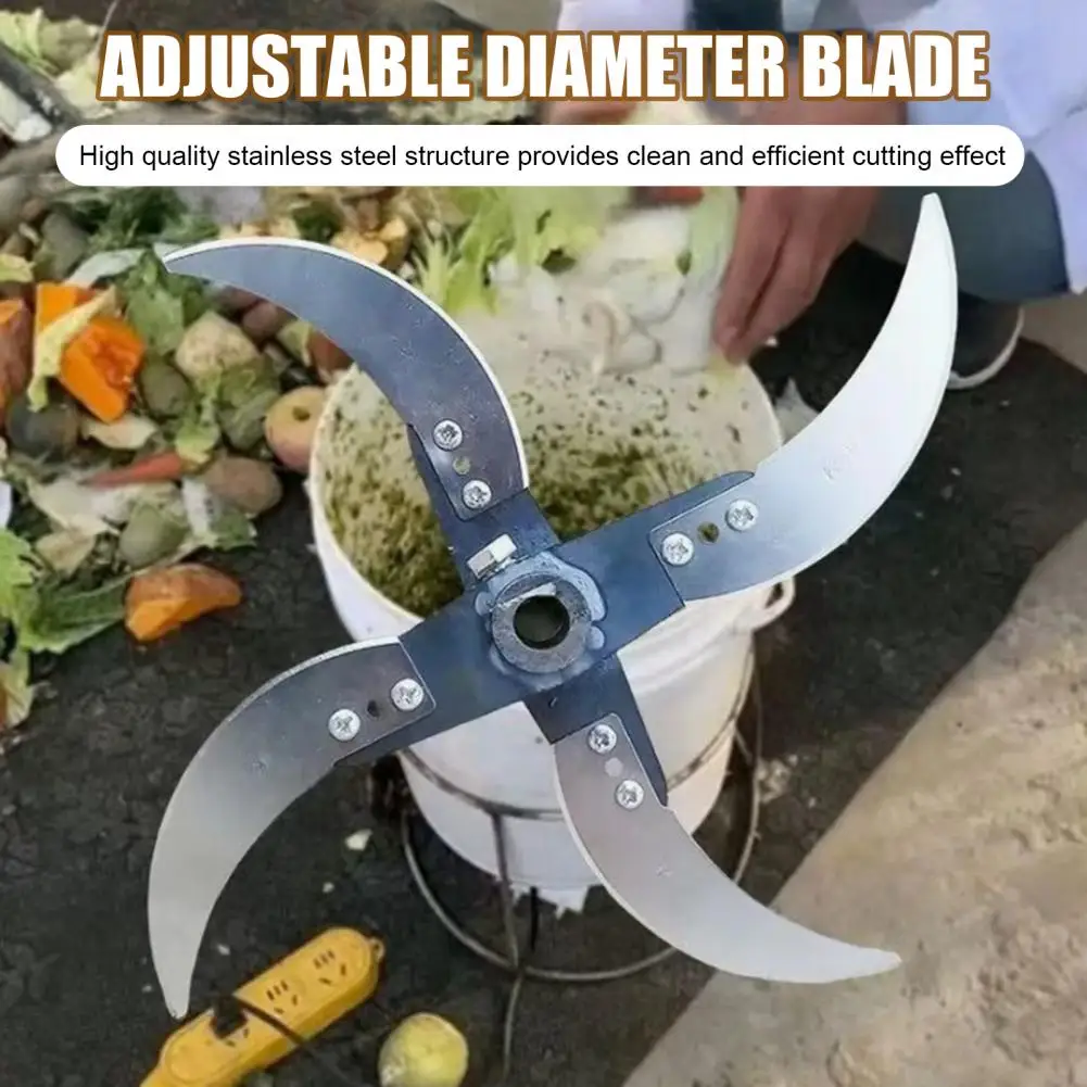22.5-23.5cm Household Farming Grass Shredder Blade Adjustable Diameter Livestock Feed Vegetable Sharp Stainless Steel Blade