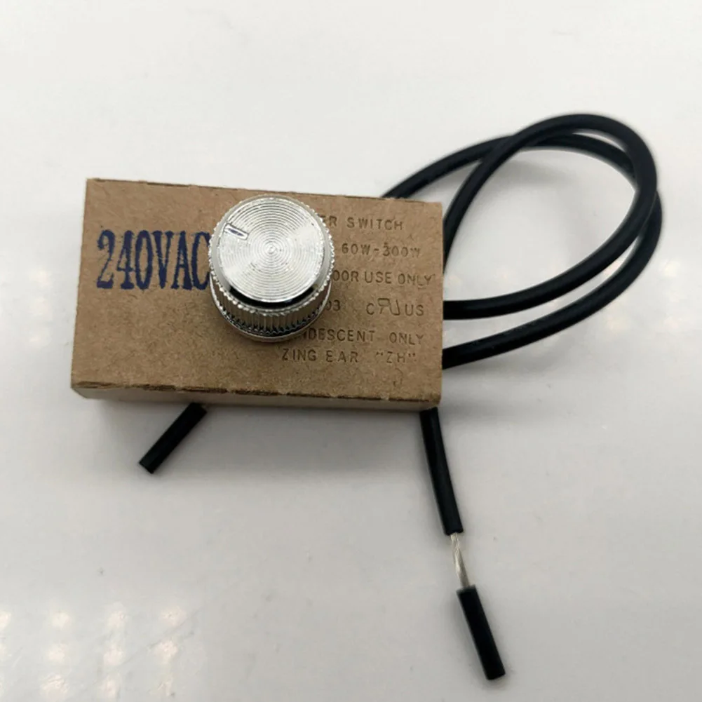 Stepless Dimming Rotary Switch Table Lamp Dimmer 120V/240VAC 300W For LEDs Desk Lamp Dimmer Rotary Replacement