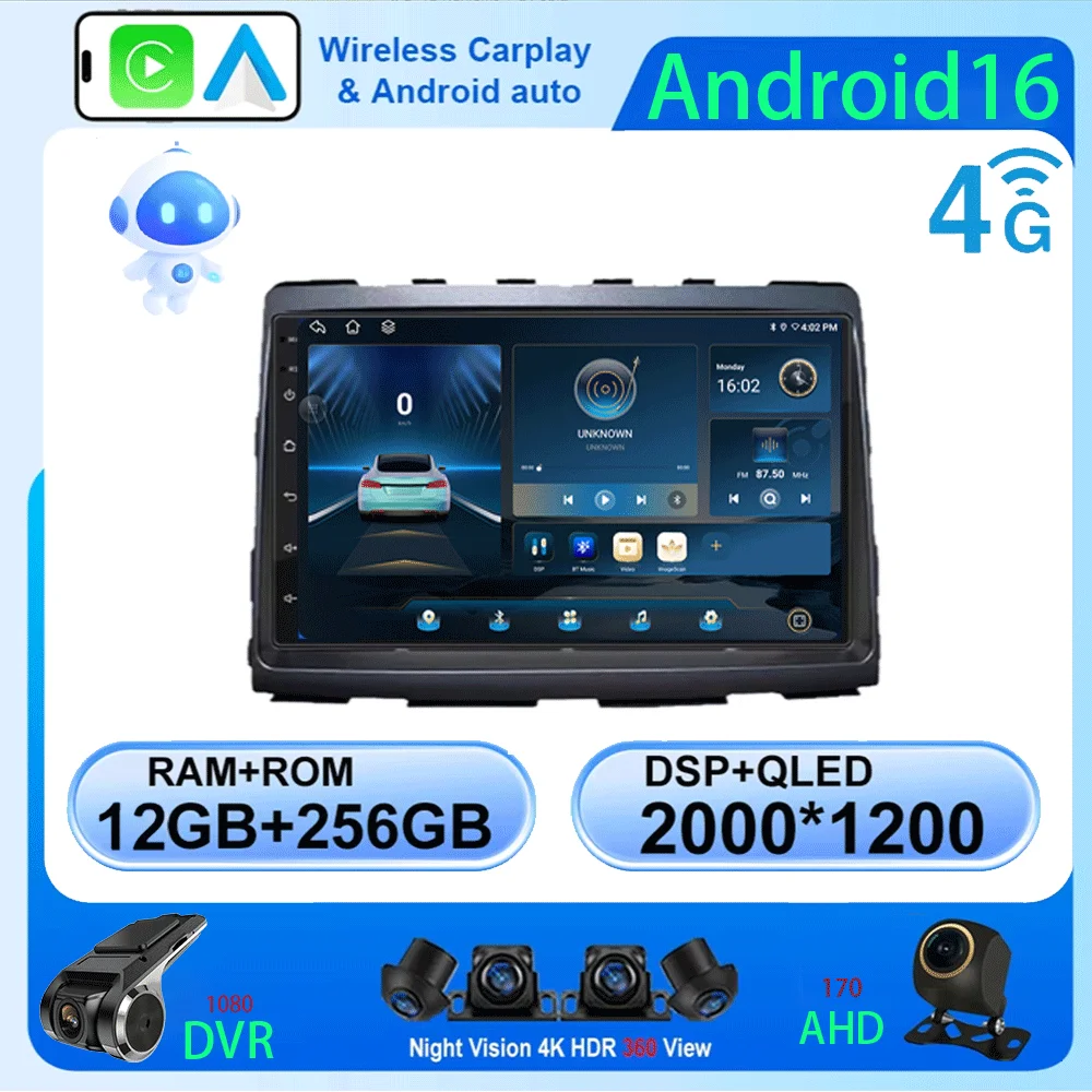 Car Radio Android 16 For Ssangyong Rodius Turismo Stavic 2013+ Carplay GPS Screen Android Auto Stereo Multimedia Player No 2din