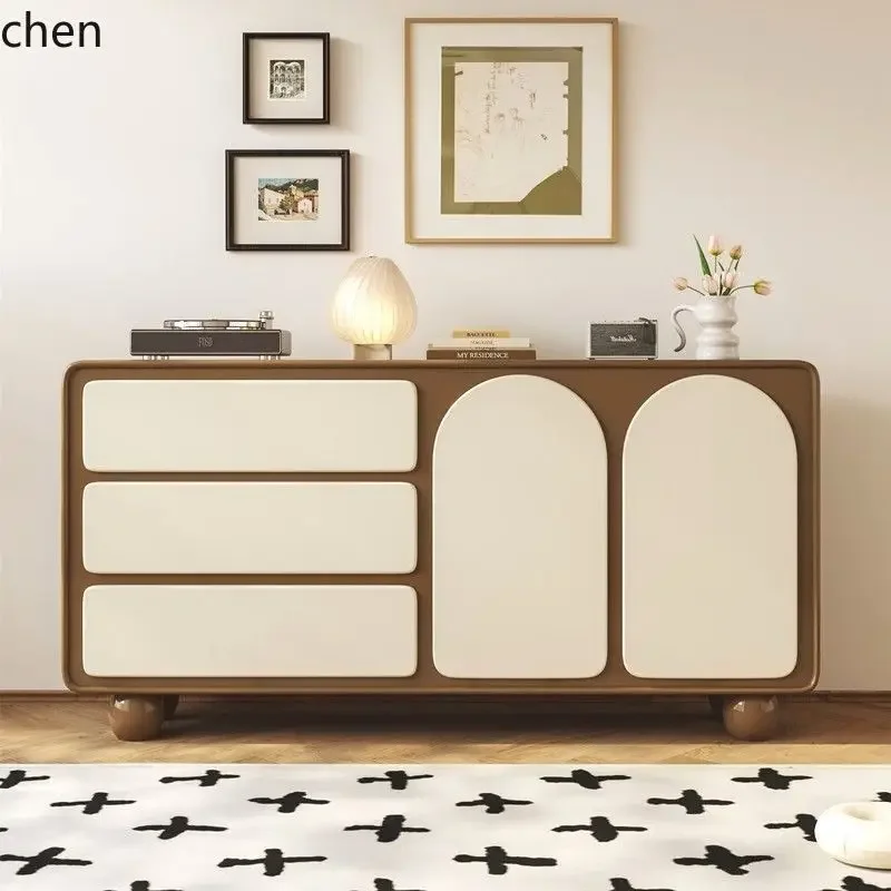 ZML Solid Wood Chest of Drawers Bedroom Bedside Storage Cabinet Living Room Wall-Mounted Drawer Cabinet Five-Drawer Chest