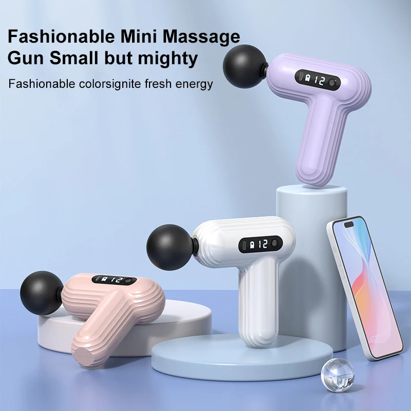 

Portable Fascia Gun Deep Tissue Massage Gun USB Rechargeable Vibration Muscle Relax Electric Body Massager for Neck Back Fitness