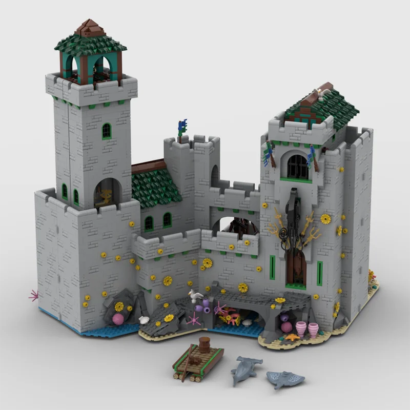 Medieval Castle Model Moc Building Bricks Lighthouse Fortress Model Technology Modular Block Toys DIY Assembly Christmas Gifts