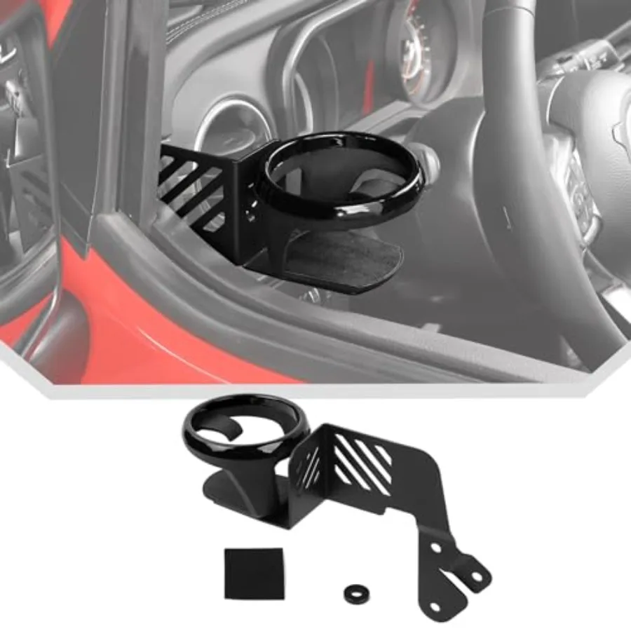 

Front Door Cup Holder Fit for 2018-2024 2025 Up Jeep Wrangler JL JLU Gladiator JT Driver Side
