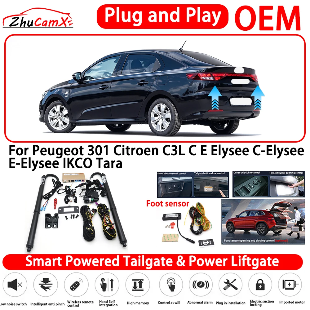 for Peugeot 301 Citroen C3L C E Elysee C-Elysee E-Elysee IKCO Tara Smart Powered Tailgate Power Liftgate Automatic Rear Trunk ﻿