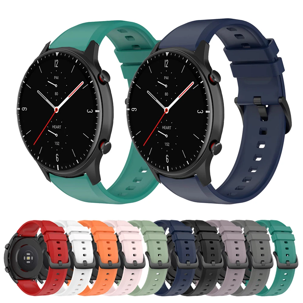 For Amazfit GTR 2 2E Smart Watch Strap Silicone 22mm Sport Replace Bracelet For Amazfit GTR 47mm/Pace/Stratos 2 2S 3 1 Watchband