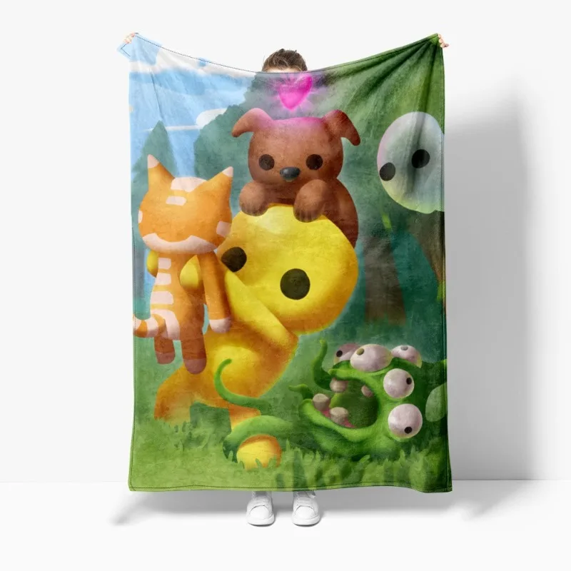 

Wobbly Lifes Flannel Blanket Thickened Cover Soft Warm Skin Friendly Blanket Family Sofa Blanket Flannel Cozy Blankets