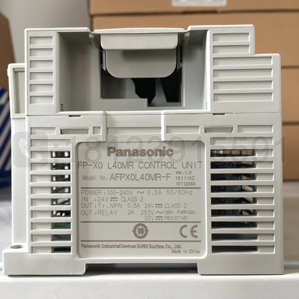 The new Panasonic PLC FP-X0L40MR/AFPX0L40MR-F has built-in RS485 warranty for one year.