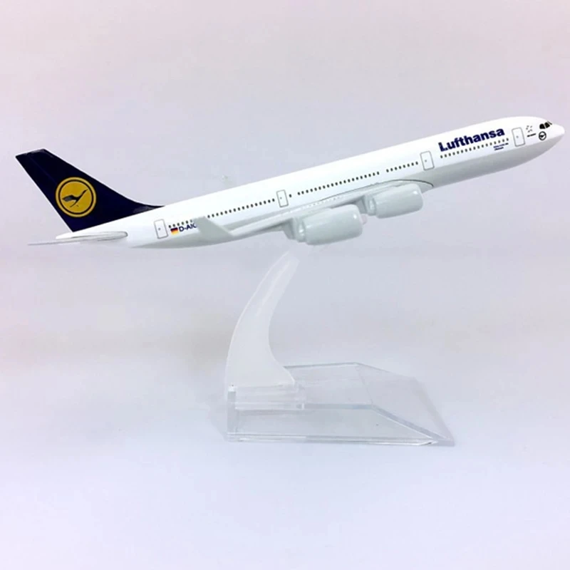 

16cm Air Lufthansa A340 Airlines Airplane Diecast Alloy Model Plane Aircraft Display