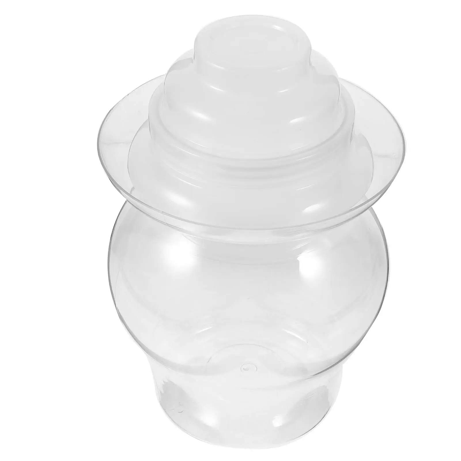 

Plastic Kimchi Jar Airtight Seal Containers Wide Mouth Pickle Storage Fermenting Vegetable Container Food Freshness Durability
