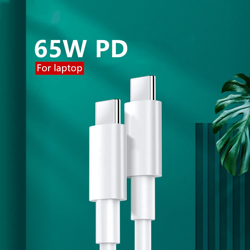 65W USB C to USB C PD Fast Charging Cable Quick Charge Cord High Speed Data Transfer for MacBook Laptop Huawei Samsung