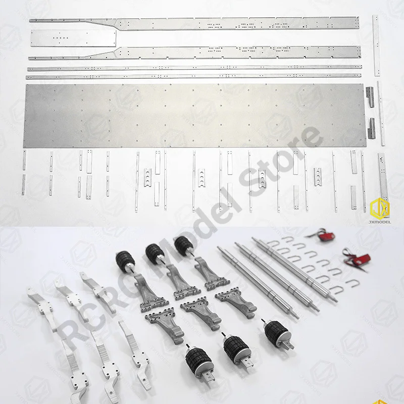 Rc 1/14 펜스 트레일러 알루미늄 합금 모델 1:14 키트, 세미 트레일러 트럭, Tamiya Lesu 770s Arocs Man Tgx 부품 버전 트레일러