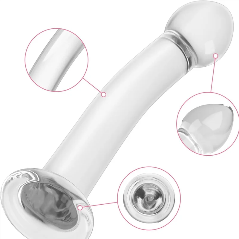 Sex Toy Slender Suction Cup Transparent Anal Plug Anal Expander for Women Anal Stimulator for Men Fake Dildo Sex Toy Lesbian 18+ view 6