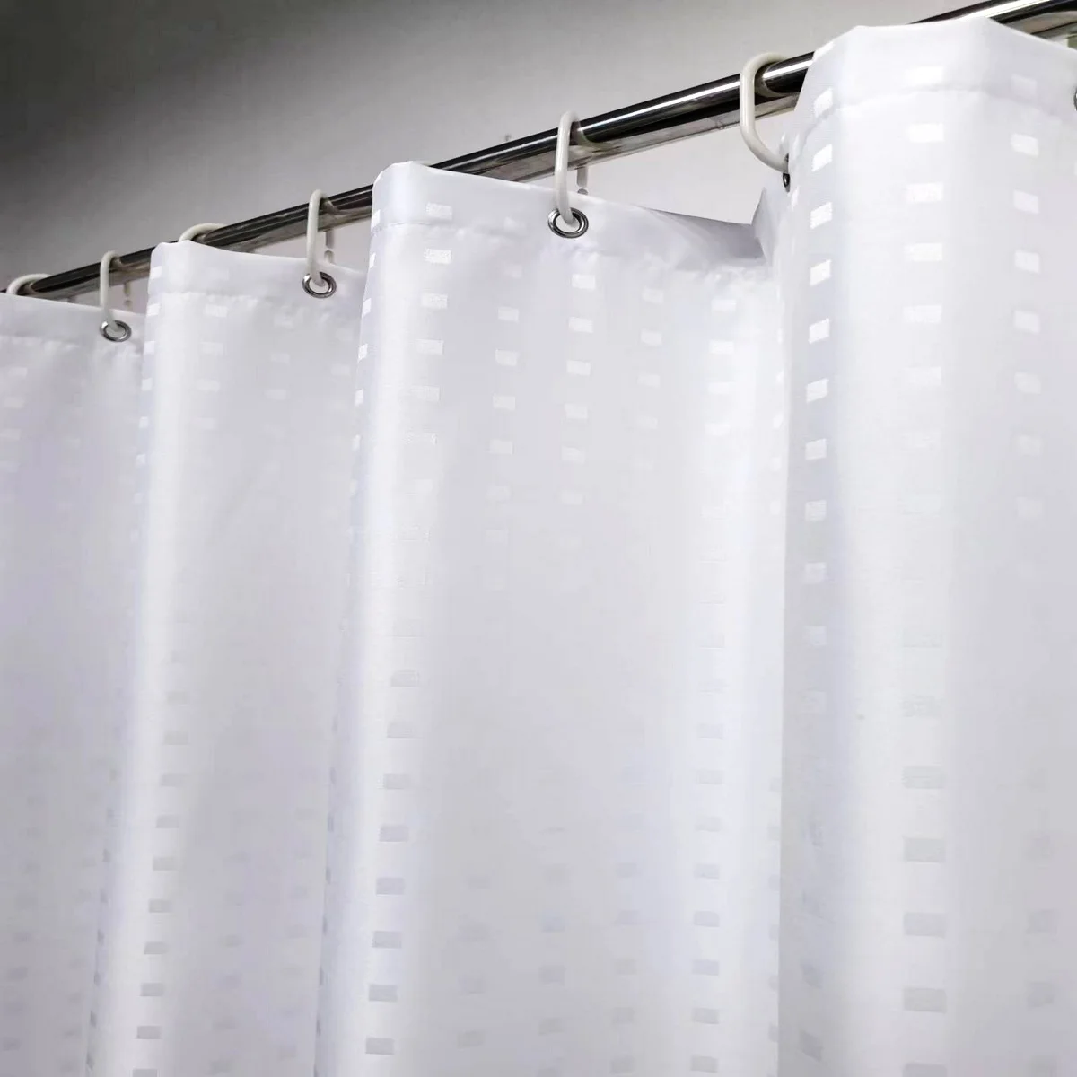 Minghe Polyester Shower Curtain,Water Repellent Cloth Bathroom Shower Curtain,Hotel Fabric Shower Liner