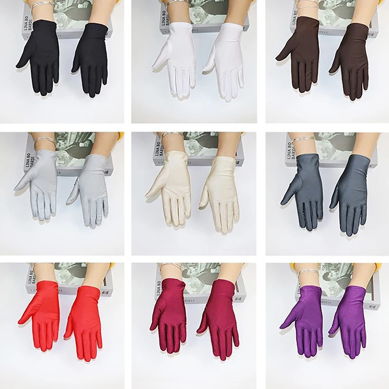 Woman Gloves For Summer Sunscreen Driving Gloves Female Thin Cotton Sweet Solid Color Non-Slip Touchscreen Breathable