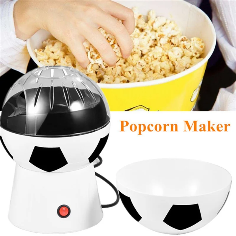 SANQ Small Electric Football Popcus Machine Family Mini Children Food Puff Machine Blasting Machine Healthy Popcorn US Plug
