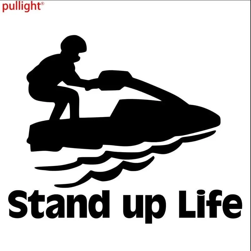 17 * 13.8CM vertical jet propeller snow motorboat car window bumper motorcycle decoration vinyl car sticker