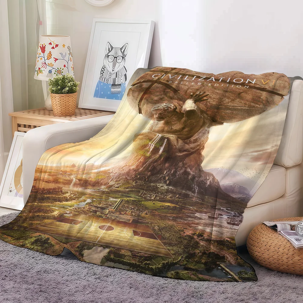 

Game Sid M-Meiers Civilization VII 7 Blanket Warm And Soft Suitable For Bedroom Living Room Sofa Bed Office Travel Camping