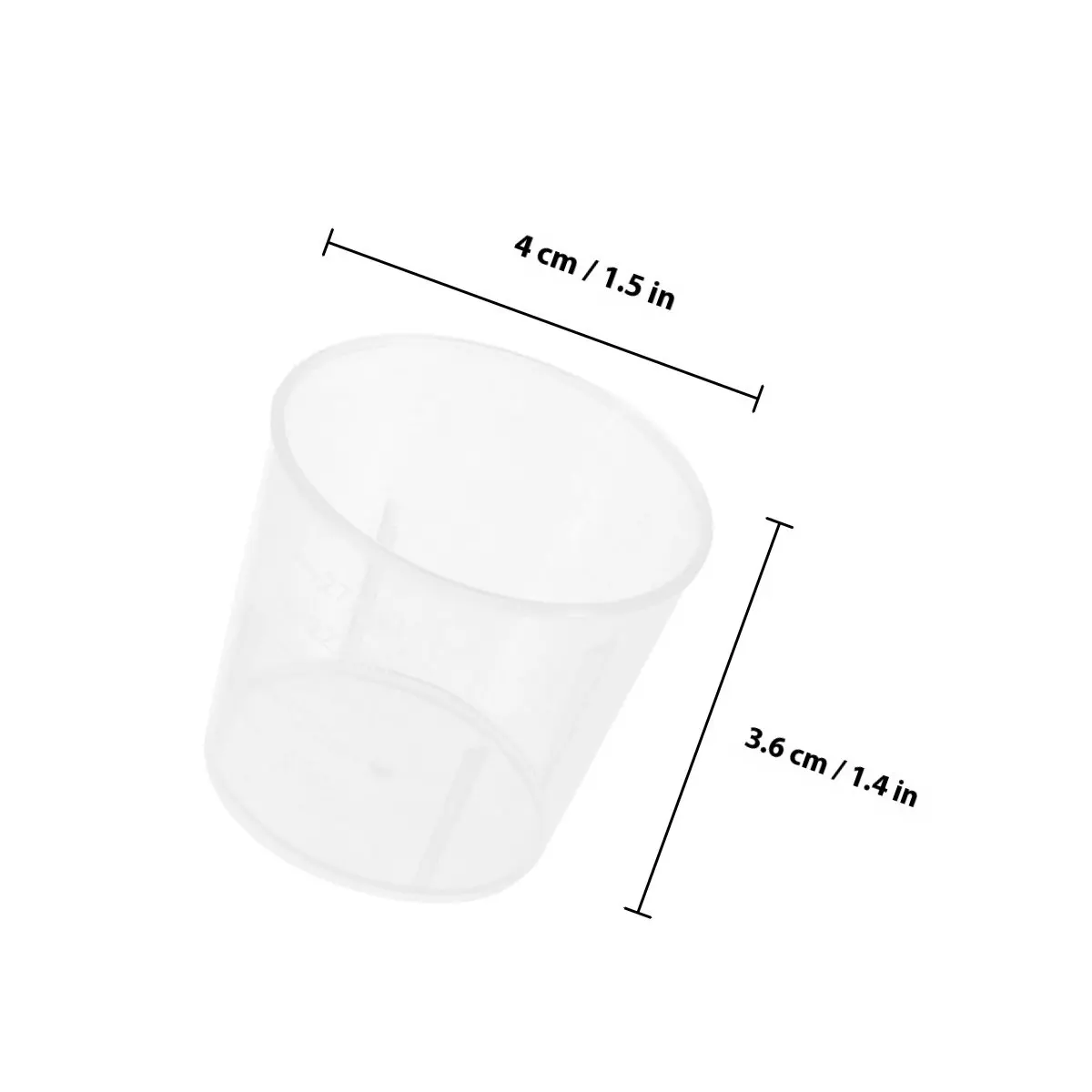 20Pcs 30Ml Plastic Measuring Cups Graduated Scale Transparent for Kitchen Lab Cooking Baking Liquids Powders Granules Plastic