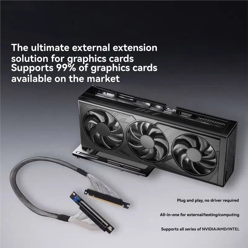 M52K-For GPU Ai For Smart Graphics Card PCIE5.0X16 Extension Cable 90° 128GB/S For Ai Server Artificial Intelligence Data Acquis