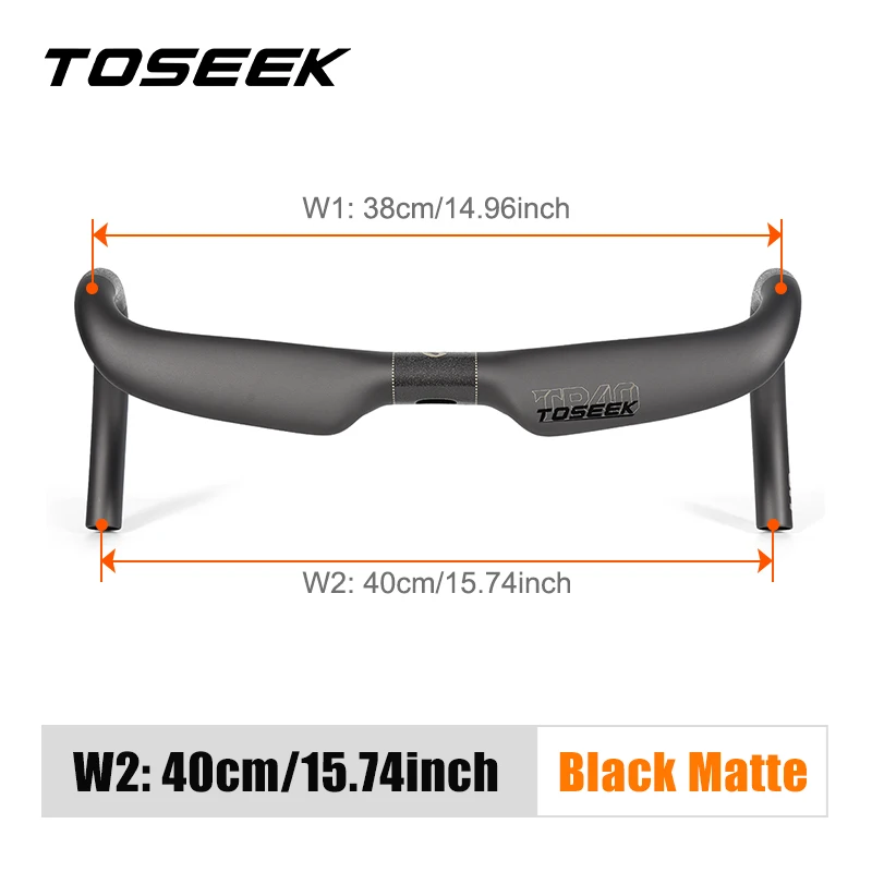 TOSEEK TR30 Fahrrad Carbon Road Lenker 380/400/420/440mm UD Matt Interne Routing Straße Fahrrad Griff bar Fahrrad Teile