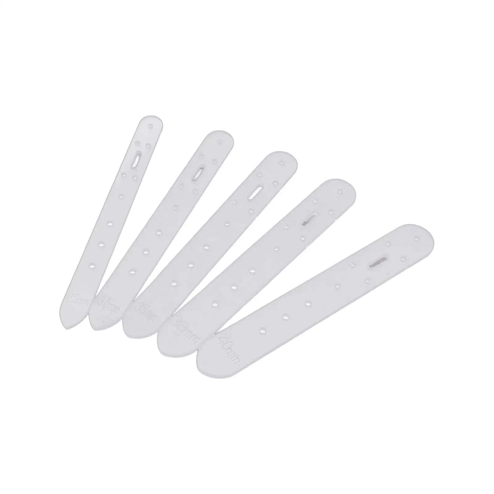 5 Pieces Leather Belt Hole Punching Templates Patterns Acrylic DIY Tool Set