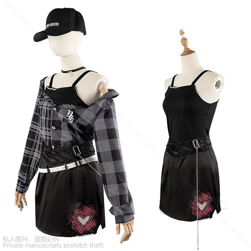 Azusawa Kohane Anime Cosplay Project Sekai Vbs Cos Kostuum Prop Pruik Koffie Jas Uniform Pruik Set Halloween Party Outfit Voor Vrouwen