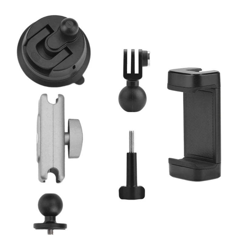 Bộ phụ kiện kẹp mở rộng camera thể thao cốc hút ô tô cho túi 3/điện thoại