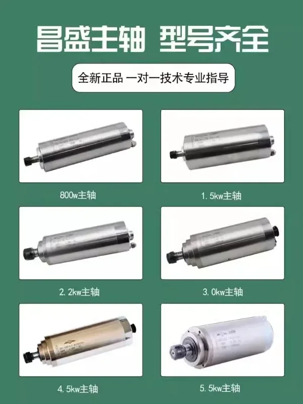 Carving machine spindle motor 800W/1.5/2.2/3.0/4.5/5.5KW water-cooled electric spindle  1PCS