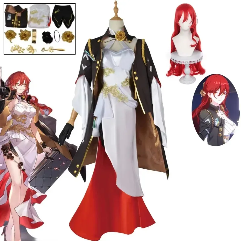 Himeko Honkai Star Rail Cosplay Costume Sexy Dress Women Evening Dress Set Halloween Carnival Party Performance Cosplay Costume