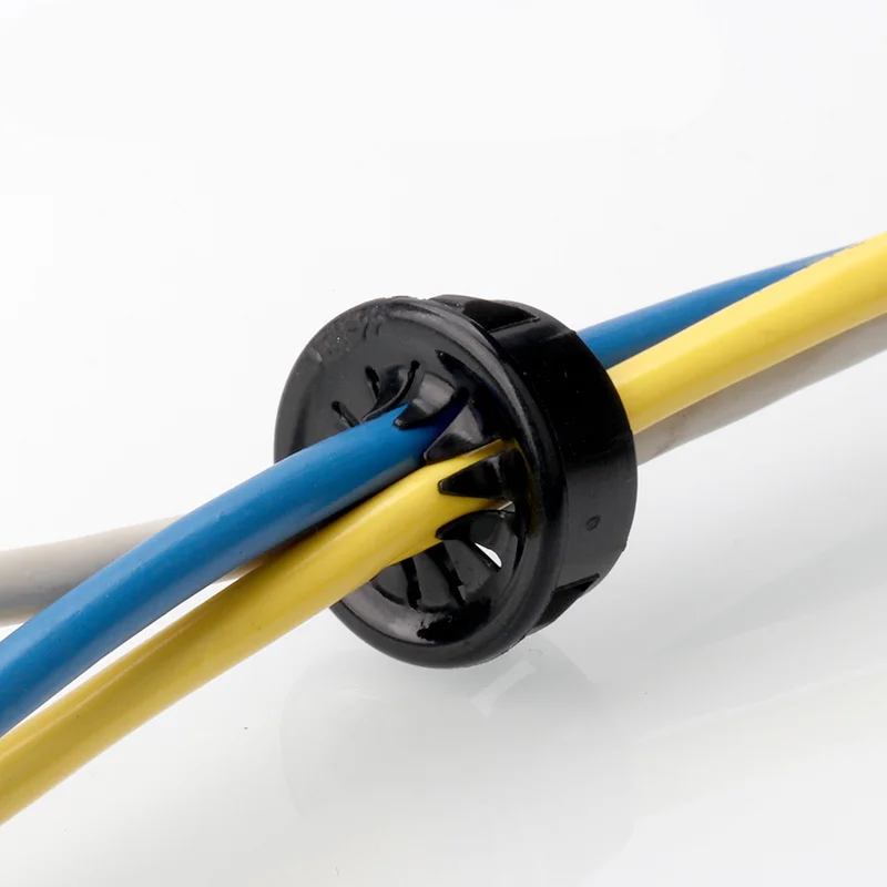 10pcs Plastic Cable Hole Cover Furniture Dust Plug Buckle Office Computer Table Grommet Wire Passing Line Outlet Rings Home Tool