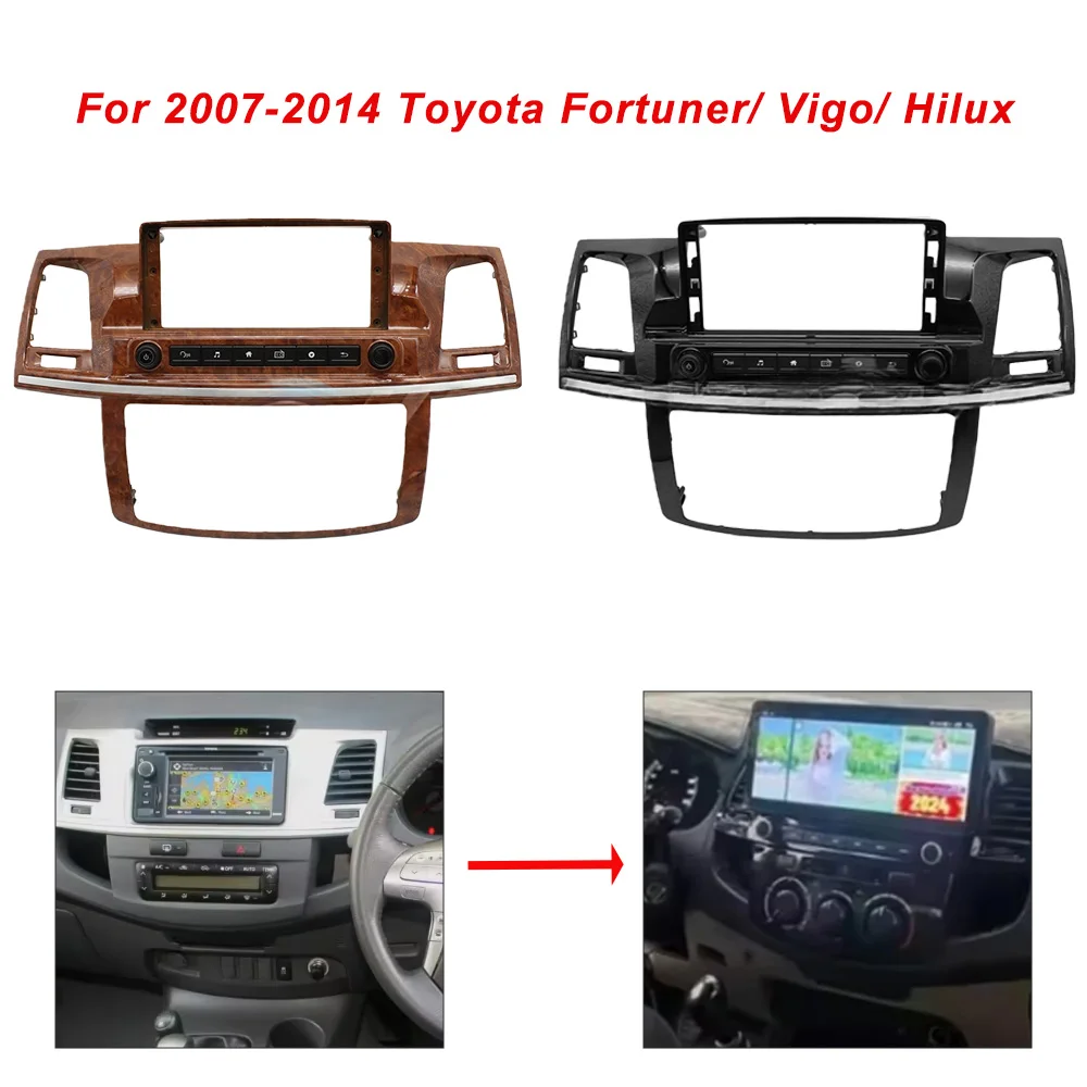 

12.3 Inch Car Air Conditioning Control Fascia Frame Panel for 2007-2014 Toyota Fortuner/ Vigo/ Hilux MANUAL AC