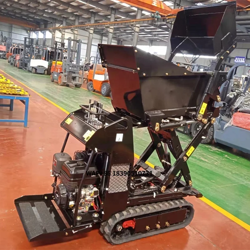 

Chinese Mini Crawler Transporter Manufacturer Farm and Garden Use Asoline Tracked Dumper High Efficiency Hydraulic Dump Truck