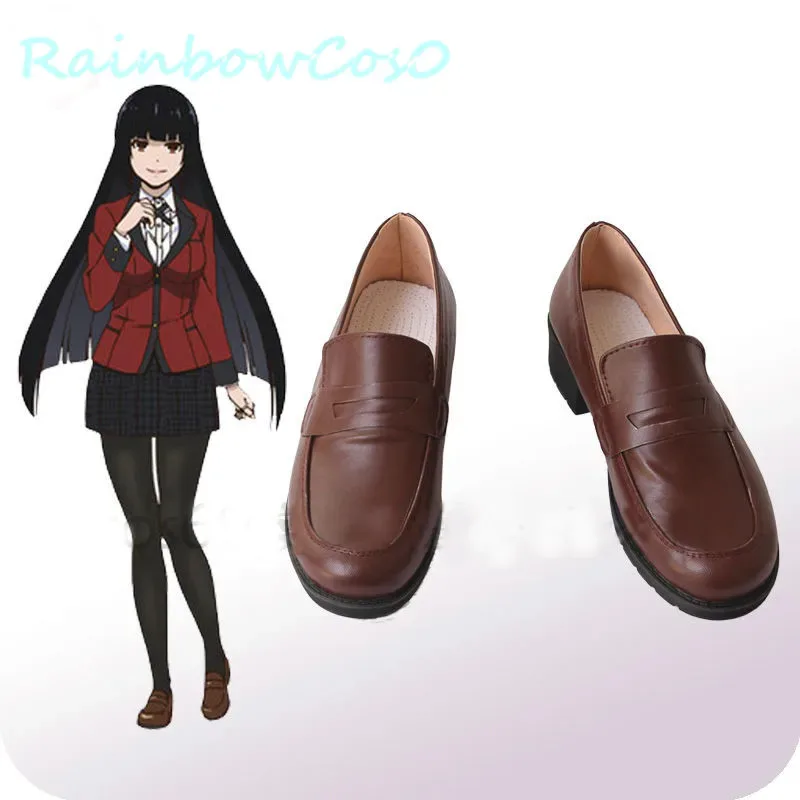 

RainbowCos0 Cosplay Shoes Kakegurui Compulsive Gambler Jabami Yumeko Kirari Momobami Boots Game Anime Halloween