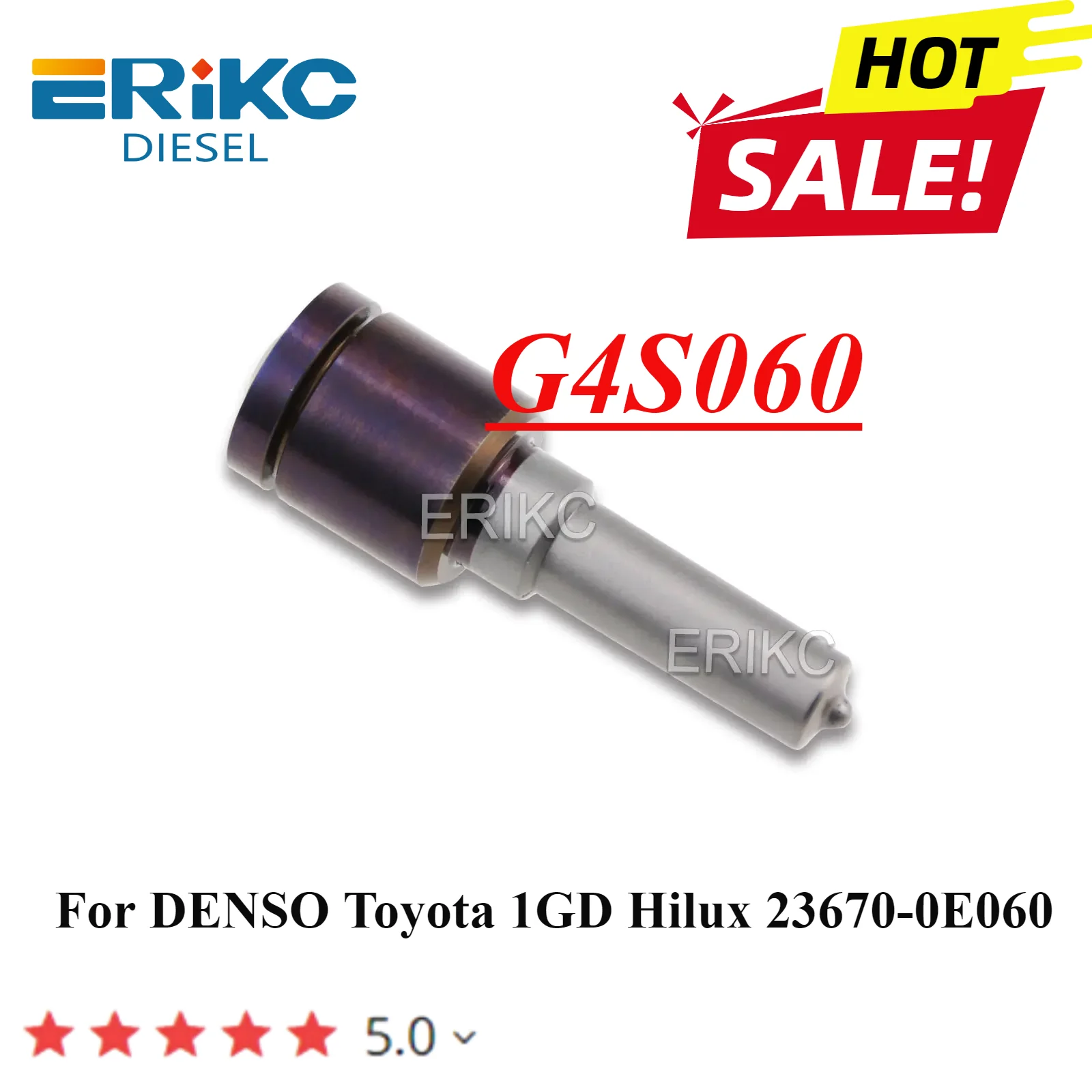 G4S060 Piezo Injector Nozzle  236700E060 Diesel Fuel Sprayer Tip For DENSO Toyota 1GD Hilux Fortuner Innova 2.8L 23670-0E060