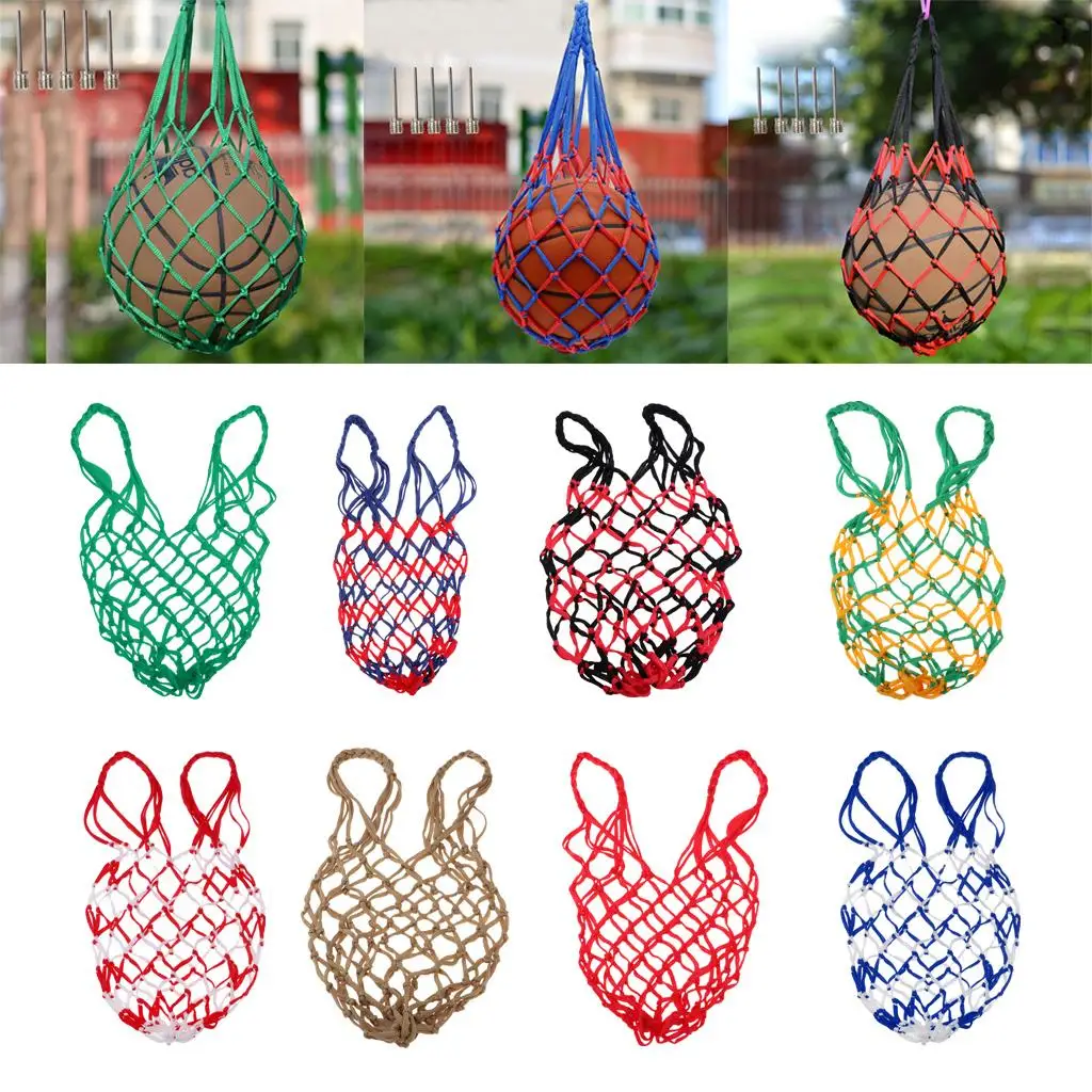 Handmade Football Basketball Storage Bag Mesh Equipment Draw Cord Sack,Ball Carry