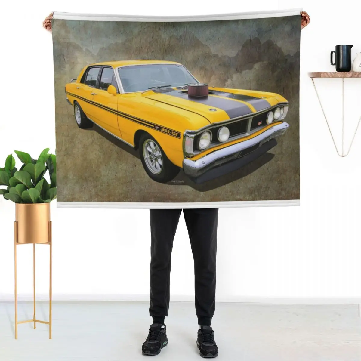 

351 GT Falcon Throw Blanket Warm Comfortable Blanket for Office Napping