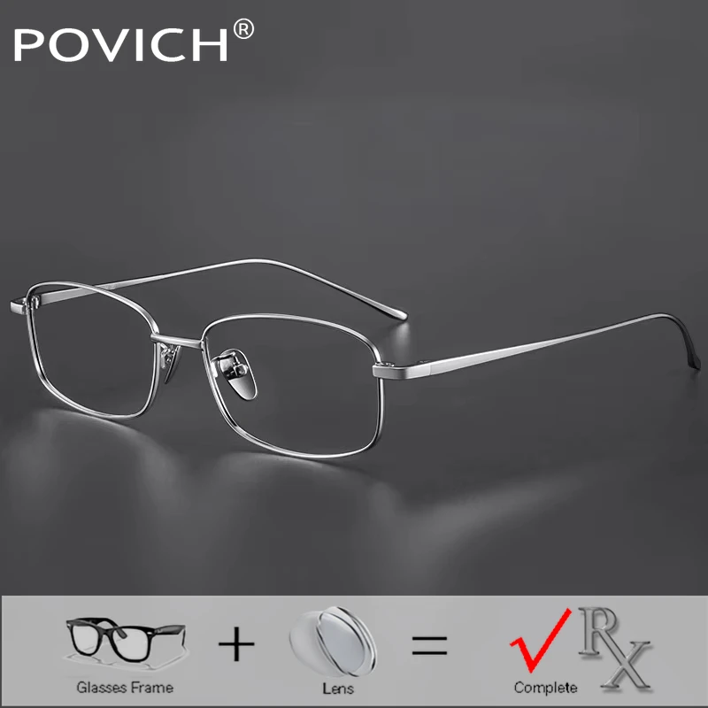 Titanoium Glasses Frames Men Women Optical Glasses Myopia Hyperopia Distance Vision Correct  Eyewear Prescription