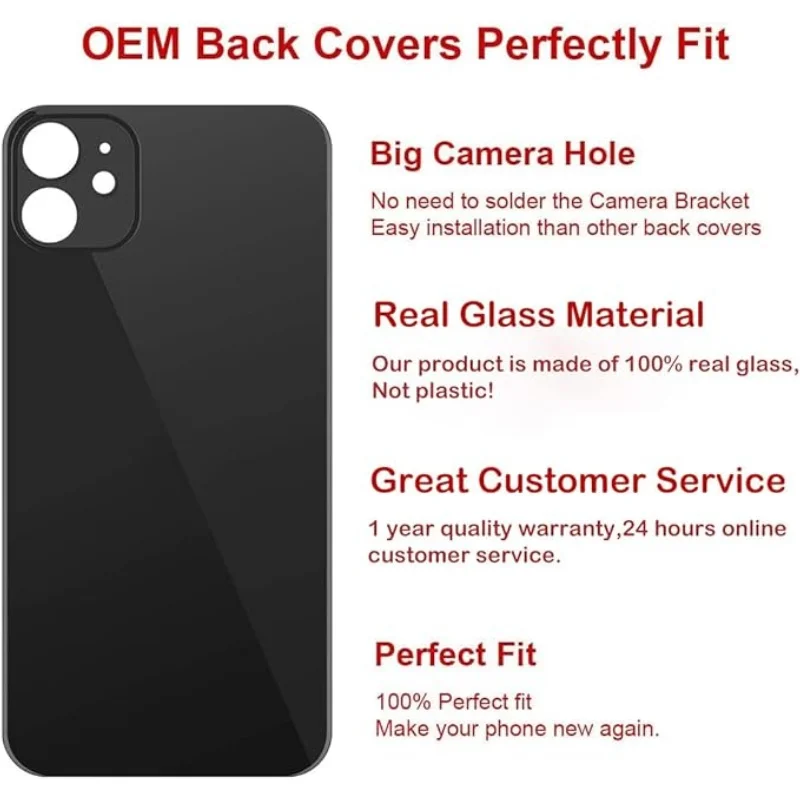 لاستبدال الزجاج الخلفي لهاتف iPhone 12، مع مادة لاصقة وأدوات #3