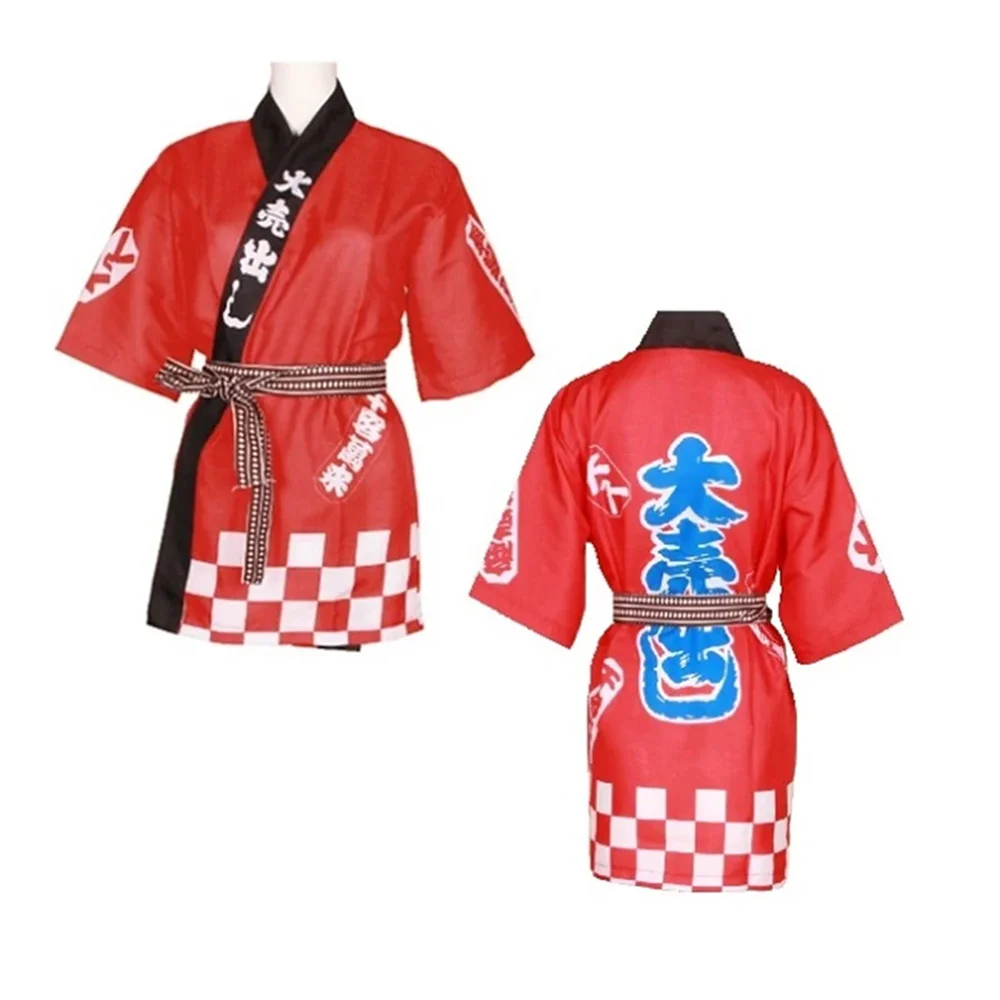 Cappotto da cuoco in stile giapponese uniforme da Sushi ristorante Kimono camicie da cucina cameriera cameriere abbigliamento da lavoro top tuta giacche da cuoco