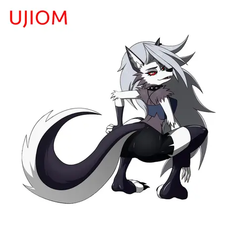UJIOM Helluva Boss Loona Furry Temptation Wall Stickers Bedroom Sexy Cartoon Decals Waterproof Living Room Luggage Decoration