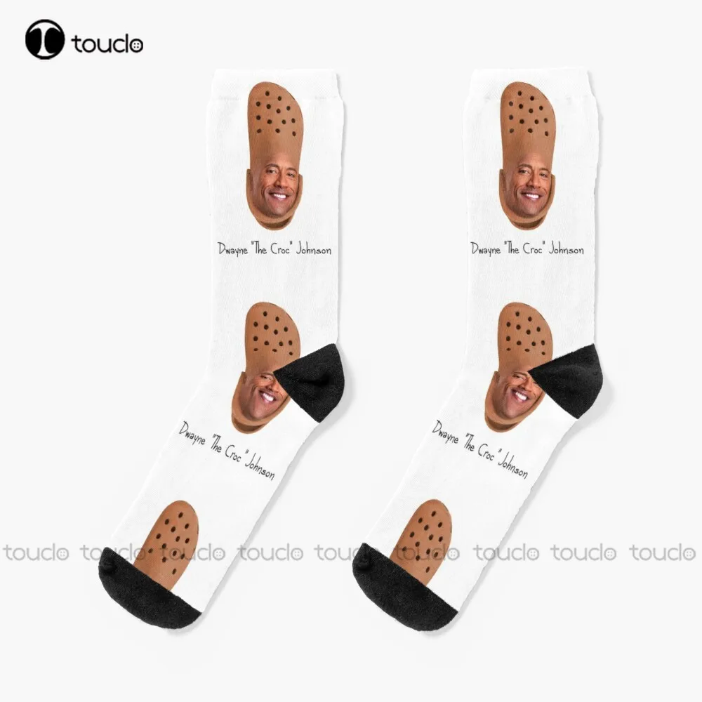 Dwayne The Croc Johnson Socks Socks Womens Street Skateboard Socks 360° Digital Print Comfortable Best Girls Sports Funny Gift