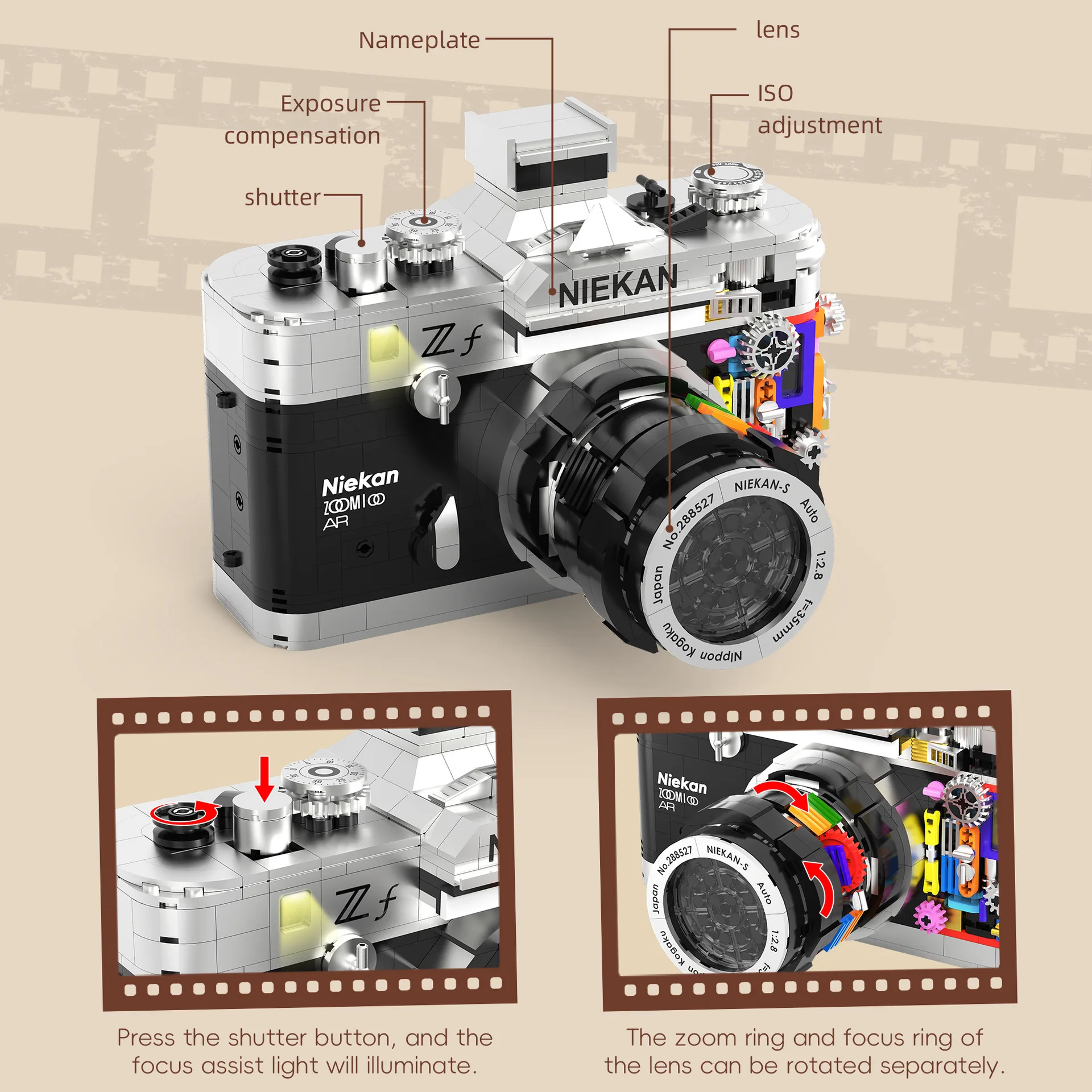 865PCS Retro Camera Building B - огляд і ціна Collectible Vintage Cameras