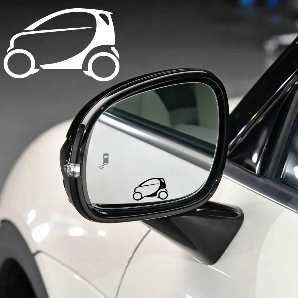 Waterproof Rearview Mirror Door Decal, 2PCS Auto Styling Sticker Compatible with Benz Smart 451 453 Fortwo Forfour Car Decor