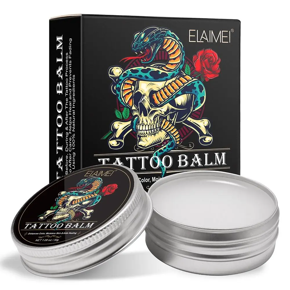 Bálsamo de mantequilla para el cuidado posterior del tatuaje, crema hidratante para tatuajes, abrillantador curativo para mejorar el Color, crema de