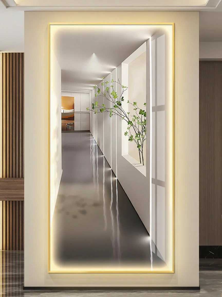 

Light Luxury LED Lights Decoration Painting Corridor Hanging Painting Mural Painting Simple Modern High-end Space Fresco Lamp